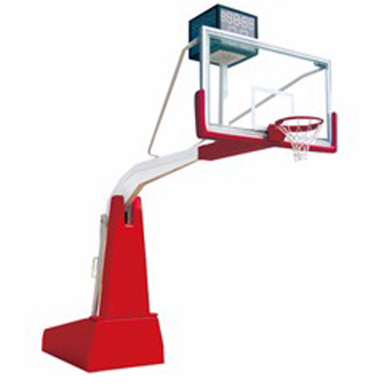 Certificated Spring Assisted Stainless Steel Basketball Stand With Protective Mat