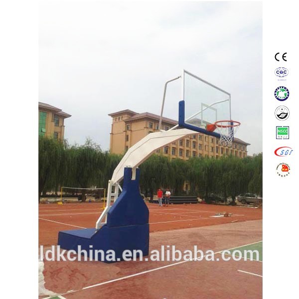 Height adjustable indoor standard basketball hoop hydraulic stand