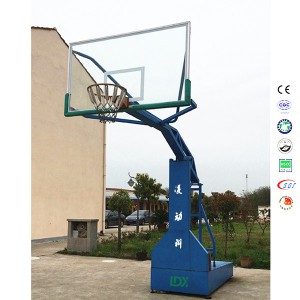 Moveable Traning Outdoor Stand Customized Logo Hydraulic Basketball Hoop