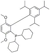 CAS:1070663-78-3 | 2-(Dicyclohexylphosphino)-3,6-dimethoxy-2′-4′-6′-tri-i-propyl-1,1′-biphenyl, min. 98% BrettPhos