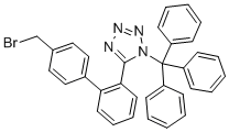CAS:124750-51-2 | 5-(4′-Bromomethyl-1,1′-biphenyl-2-yl)-1-triphenylmethyl-1H-tetrazole | C33H25BrN4