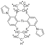 CAS:125051-32-3 | BIS(2,6-DIFLUORO-3-(1-HYDROPYRROL-1-YL)PHENYL)TITANOCENE | C30H22F4N2Ti10*