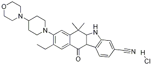 CAS:1256589-74-8 |9-ethyl-6,6-diMethyl-8-(4-Morpholinopiperidin-1-yl)-11-oxo-5a,6,11,11a-tetrahydro-5H-benzo[b]carbazole-3-carbonitrile hydrochloride Featured Image