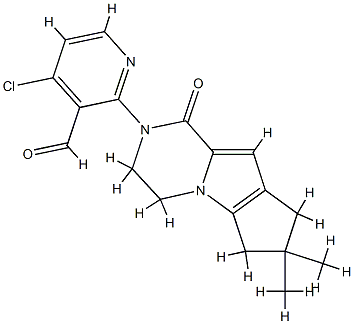 4-Chloro-2-(7,7-diMethyl-1-oxo-3,4,7,8-tetrahydro-1H-cyclopenta[4,5]pyrrolo[1,2-a]pyrazin-2(6H)-yl)nicotinaldehyde