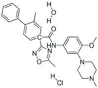 CAS:148642-42-6 | N-[4-Methoxy-3-(4-methyl-1-piperazinyl)phenyl]-2-methyl-4-(5-methyl-1,2,4-oxadiazol-3-yl)-1,1-biphenyl-4-carboxamide  hydrate  hydrochloride
