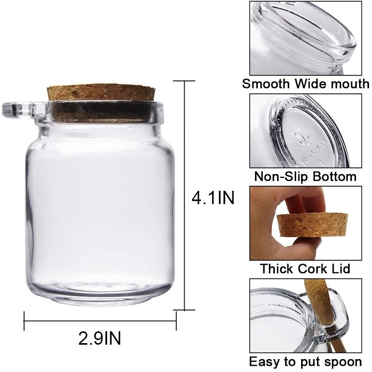 Buy Wholesale China 7oz Glass Jars With Cork Glass Salt Jars And