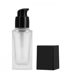 15ML 20ML 30ML Empty Refillable Frosted Glass Pump Bottle Liquid Foundation Container Dispenser Storage Vial Lotion Essence Emulsion