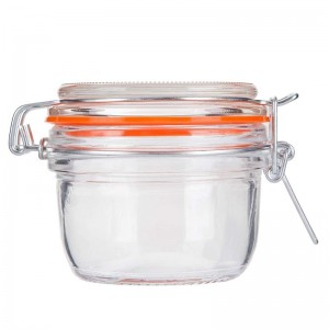 5 oz Kitchen Canisters 150ml Mason Jars Glass Storage Containers With Hinged Lid