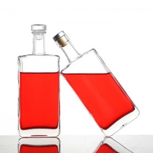 Clear 500ML Glass Empty Bottle Square Transparent Liquor Glass Whisky Bottles                                                                                                                                                                                                                                                                                                                                                                                                                                 igh-end wine bottles