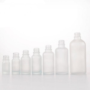 Empty Frosted Glass Essential Oil Dropper Bottle