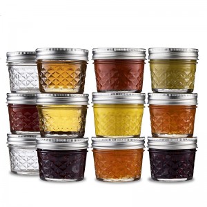 Mini Mason Jars 4 oz With Regular Lids for Jam, Honey, Wedding Favors, Shower Favors, Baby Foods, Spice Jars