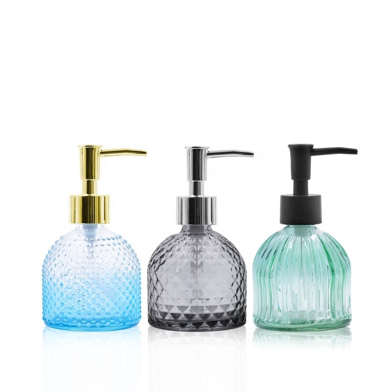 Hot Sale 200ML Colorful Press Type Shampoo Hand Wash Dispenser Liquid Soap Glass Bottle Featured Image