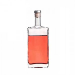 Clear 500ML Glass Empty Bottle Square Transparent Liquor Glass Whisky Bottles                                                                                                                                                                                                                                                                                                                                                                                                                                 igh-end wine bottles