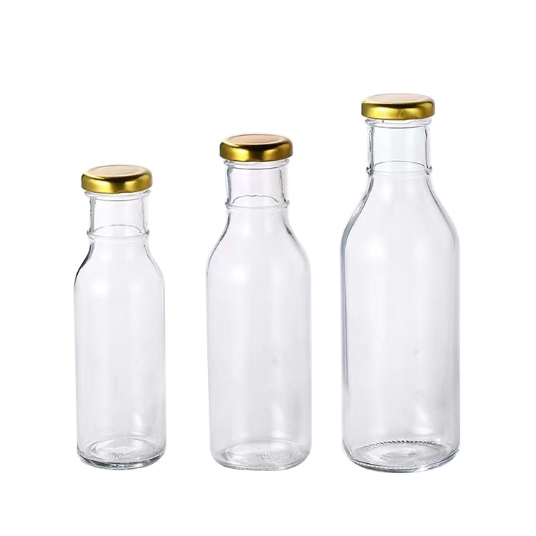 Empty 250ML 350ML 500ML Food Grade Glass Bottle for Juice Ketchup Hot Sauce