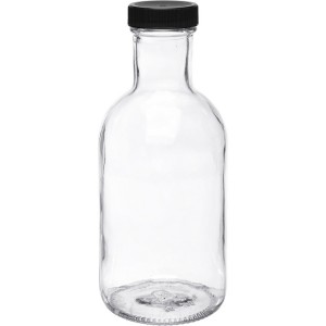 16 oz Clear BBQ Sauce Glass Stout Bottle