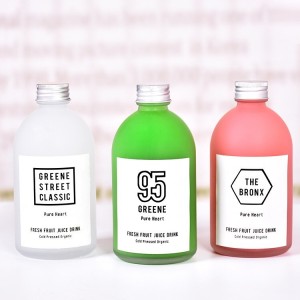 China Wholesale Round Glass Water Bottle Juice Bottle for Milk Coffee