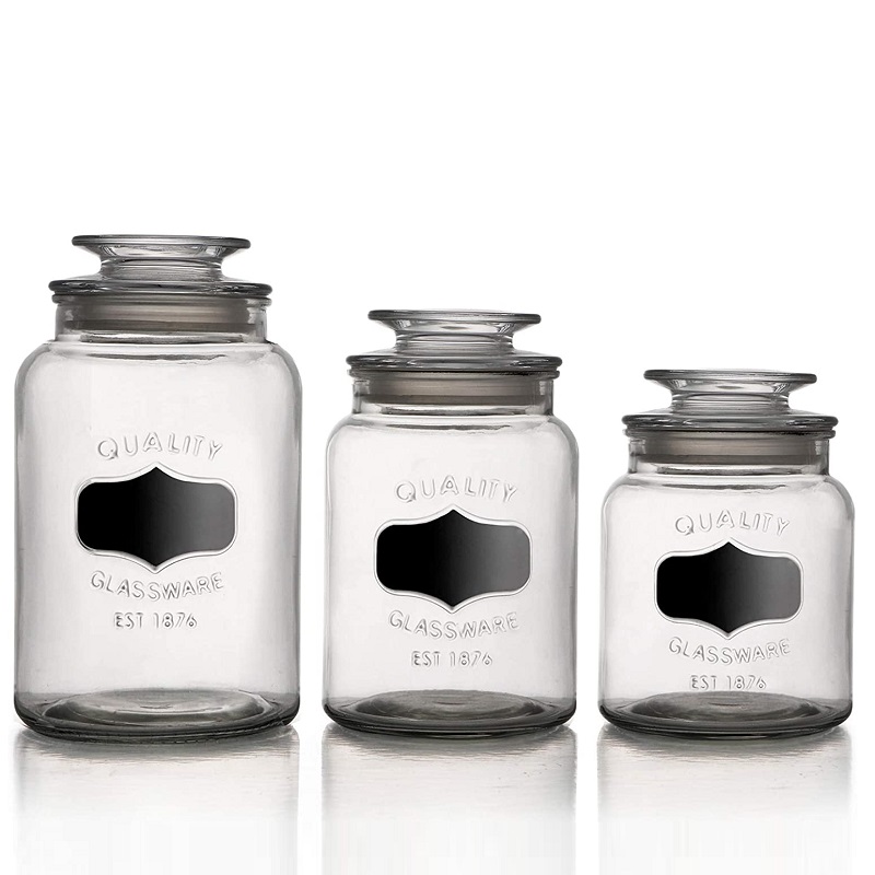 Glass Food Storage Jars with Airtight Lid for Tea Coffee Sugar Cookie and Candy Jars Storage Containers