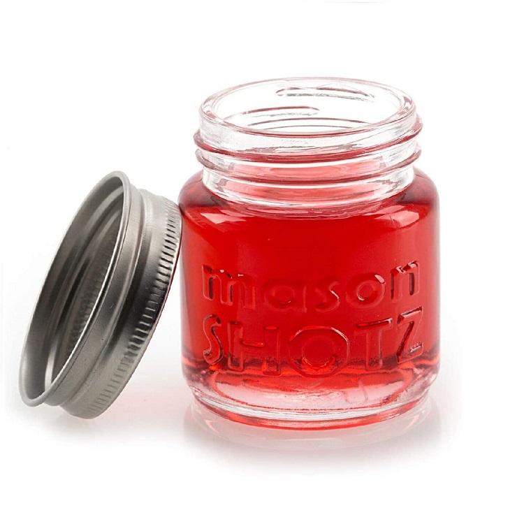 Customized 2 oz Small Round Mason Jar Shot Glasses for Jam Honey Drink Dessert Candle
