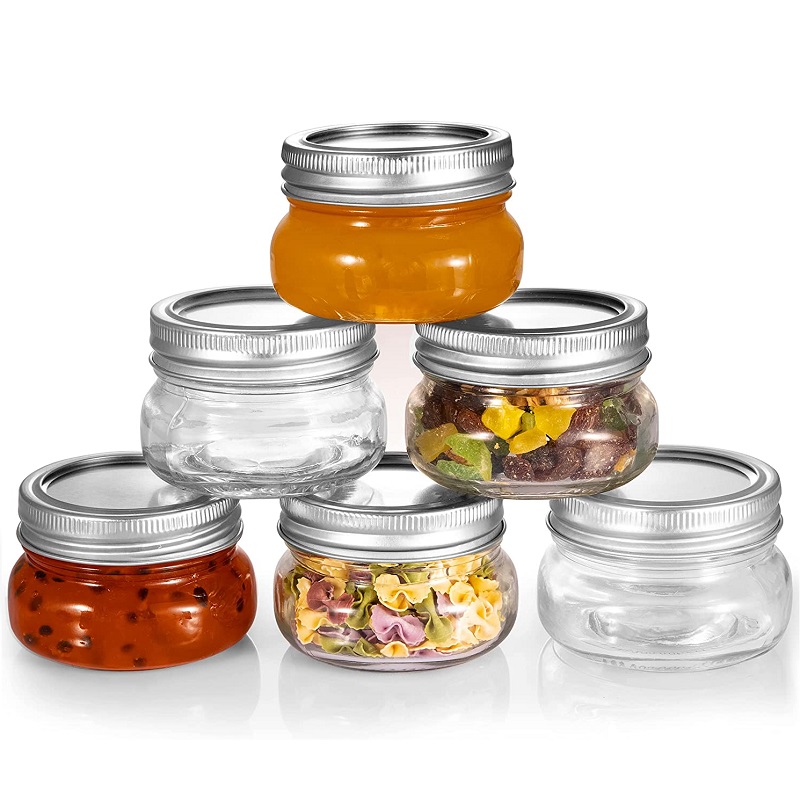 4 oz Mini Glass Jelly Jars Mason Jars Canning Jars for Food Storage Jam Honey Spice