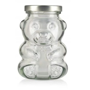 9 Ounce Glass Bear Jar For Honey Jam Candy Favors Spice