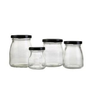 Glass Pudding Jars Yogurt Jars With Tin Lids for Jam Honey Wedding Favors Shower Favors Baby Foods