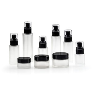 Empty Refillable Glass Lotion Bottles Pump Press Bottle Cosmetic Container Dispenser for Foundation Essential Oils Cream
