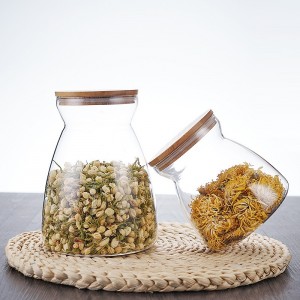 Environmentally Materials High Borosilicate Glass Storage Jars with Lids for Food Coffee Beans Tea Nuts