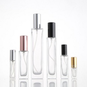 Wholesale Empty Classic Luxury Square Mist Spray 5ml 10ml 15ml 30ml 50ml 100ml Glass Perfume Bottle