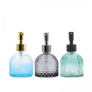 Hot Sale 200ML Colorful Press Type Shampoo Hand Wash Dispenser Liquid Soap Glass Bottle