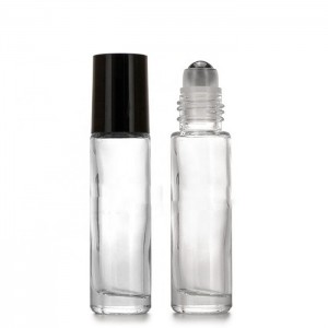 Hot Sale 5ML 10ML 15ML Transparent Glass Roller Bottle Perfume Essential Oil Roll On Cosmetic Packaging Container