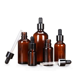 Essential Oil Dropper Bottles Empty Refillable Amber Bottle with Glass Dropper for Liquid Aromatherapy Fragrance