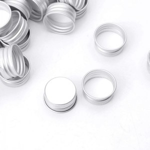 Rustproof Aluminium Threaded Caps Screw Cover Lids Silver for Small Borosilicate Glass Bottles Lids