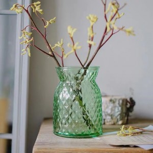 Glass Vases Modern Angled Simple Style Clear Flower Glass Vases for Home Living Room and Office Tabletop Decor Or Gift