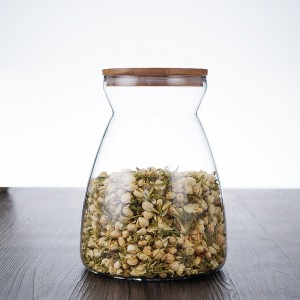 Environmentally Materials High Borosilicate Glass Storage Jars with Lids for Food Coffee Beans Tea Nuts
