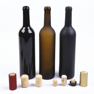 500ML 750ML Glass Bottle for Red Wine with Cork