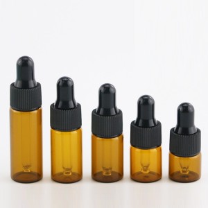 1ml 2ml 3ml 5ml Amber Mini Glass Dropper Bottles Small Sample Bottle for Essential Oils Sample Traveling