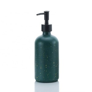 16oz White And Dark Green Liquid Soap Dispensers 500ML Press Lotion Pump Bottle for Shampoo
