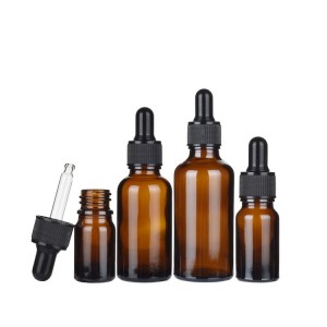 Essential Oil Dropper Bottles Empty Refillable Amber Bottle with Glass Dropper for Liquid Aromatherapy Fragrance