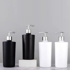 Frosted Black White Hand Sanitizer Bottle Lotion Pump Glass Bottle Liquid Soap Dispensers