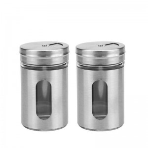 100ML Glass Spice Jars Seasoning Dispenser with Rotatable Lid, Salt and Pepper Shakers for Salt Sugar Spice Pepper