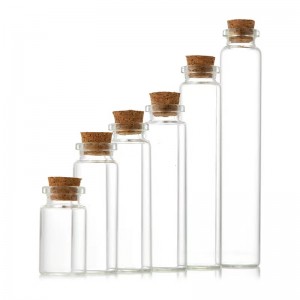 Mini Glass Bottles, Tiny Vials, Jars with Wood Cork Stoppers, Wish Bottles, Message Bottles for Wedding Favors, Baby Shower Favors, DIY Craft