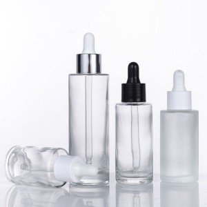 Clear Glass Dropper Bottles Essential Oil Bottle Customize Frosted Cosmetic Bottle