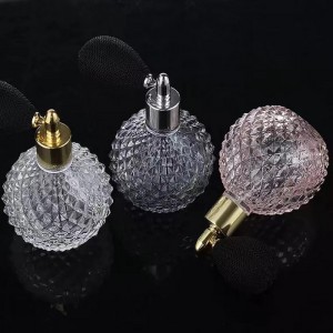 Vintage Pineapple Pattern 100ML Glass Perfume Bottle Spray Atomizer Refillable Empty Glass Bottles