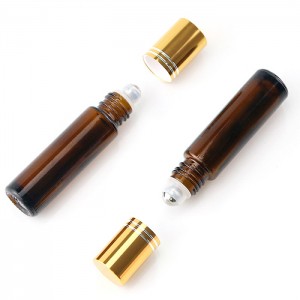 Amber Glass Bottle For Perfume Essential Oils Cosmetic Jars Empty Roller On Bottles