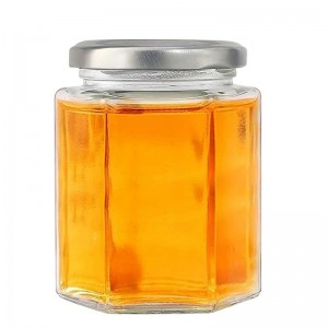 Hexagon Glass Canning Jars with Tin Lids for Honey Jam Pickles Sauce Baby Foods Spice