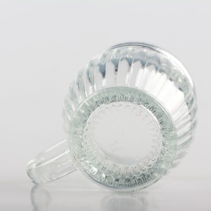 Wide Mouth Crystal Jelly Cup with Handle PE Lids For Preserving Yogurt Milk Coffee Pudding Mousse