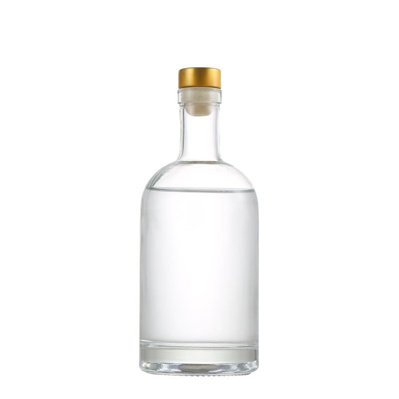 Heavy Base Glass Liquor Bottle with Cork