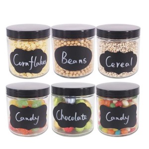 Glass Canning Jars Straight Sided Glass Jars Storage Containers for Jam, Jelly, Dry Food, Spice, Salad, Yogurt