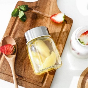 High Borosilicate Glass Mini Canning Jars with Stainless Lid for Jam Honey Lotion Ointment