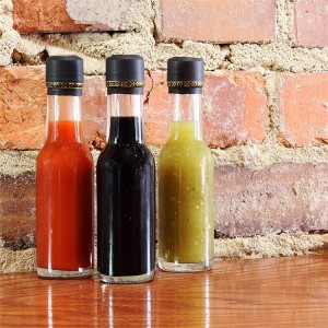 Hot Sauce Woozy Bottles Empty 5 Oz with Shrink Capsule and Leak Proof Screw Cap